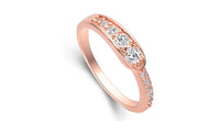 Fashion Cubic Zirconia Rose Gold Color Ring - sparklingselections