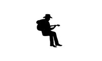 Playing Guitar Silhouette Light Switch Wall Stickers - sparklingselections