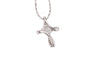 Silver White Plated Infinity Cross Necklace Pendant