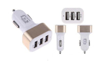 Triple USB Universal Car Gray Color Charger Adapters - sparklingselections