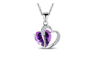 Heart Crystal Maxi Statement Pendant Necklace - sparklingselections