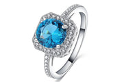 Blue Cubic Zirconia Cocktail Rings For Women - sparklingselections