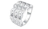 Silver Plated Pave Shining Crystal  Ring