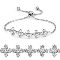 Cubic Zirconia Crystal Four Leaf  Bracelets for Women - sparklingselections