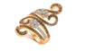 Gold-Color Luxury Exaggerated Zircon Crystal Ring