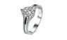 Claw Crystal Row Drill Wedding Ring