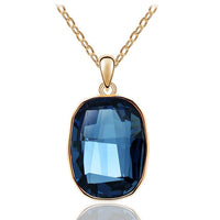 Fashion Big Crystal Square Pendant Necklace For Women - sparklingselections