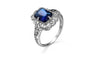 Blue Silver Plated Ring