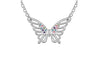 Crystal Butterfly Pendant Necklace