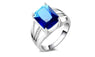 Blue Square Zircon Wedding Rings For Women