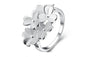 Silver Plated Flower Shape Ring For Women