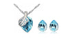 Women Leaf Drop Pendant Necklace Earrings Jewelry Sets