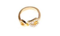 Two Anti-Drilling Leaves Retro Korean Couple Ring - sparklingselections