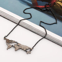 World Map Combination Pendant Necklace For Women - sparklingselections