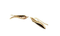 Exquisite Leaf Gold Stud Earrings for Women - sparklingselections