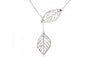 Women's Double Leaf Pendant Alloy Choker Necklace