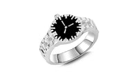 Silver Tone Watch Design Ring - sparklingselections