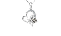 Cubic Zirconia Diamond Heart Pendant Necklace - sparklingselections