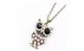 Snowflake Shape Cute Owl Pendant Necklace For Women