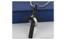 Stainless Steel Prayer Cross Pendant Ball Chain Punk Necklace For Mens