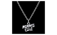 Silver Plated Vintage Letter Mommy's Girl Pendant Necklace - sparklingselections