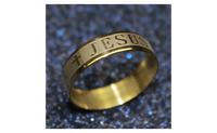 Titanium Steel Gold Plated Jesus Cross Unisex ring 9 - sparklingselections