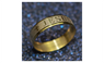 Titanium Steel Gold Plated Jesus Cross Unisex Ring 9