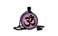 Yoga Mandala Glass Cabochon Pendant Chain Necklace for Women - sparklingselections