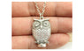 Silver Tone Owl Pendant Necklace