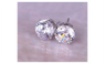 Luxury Austrian Platinum Clear Stud Earrings for Women